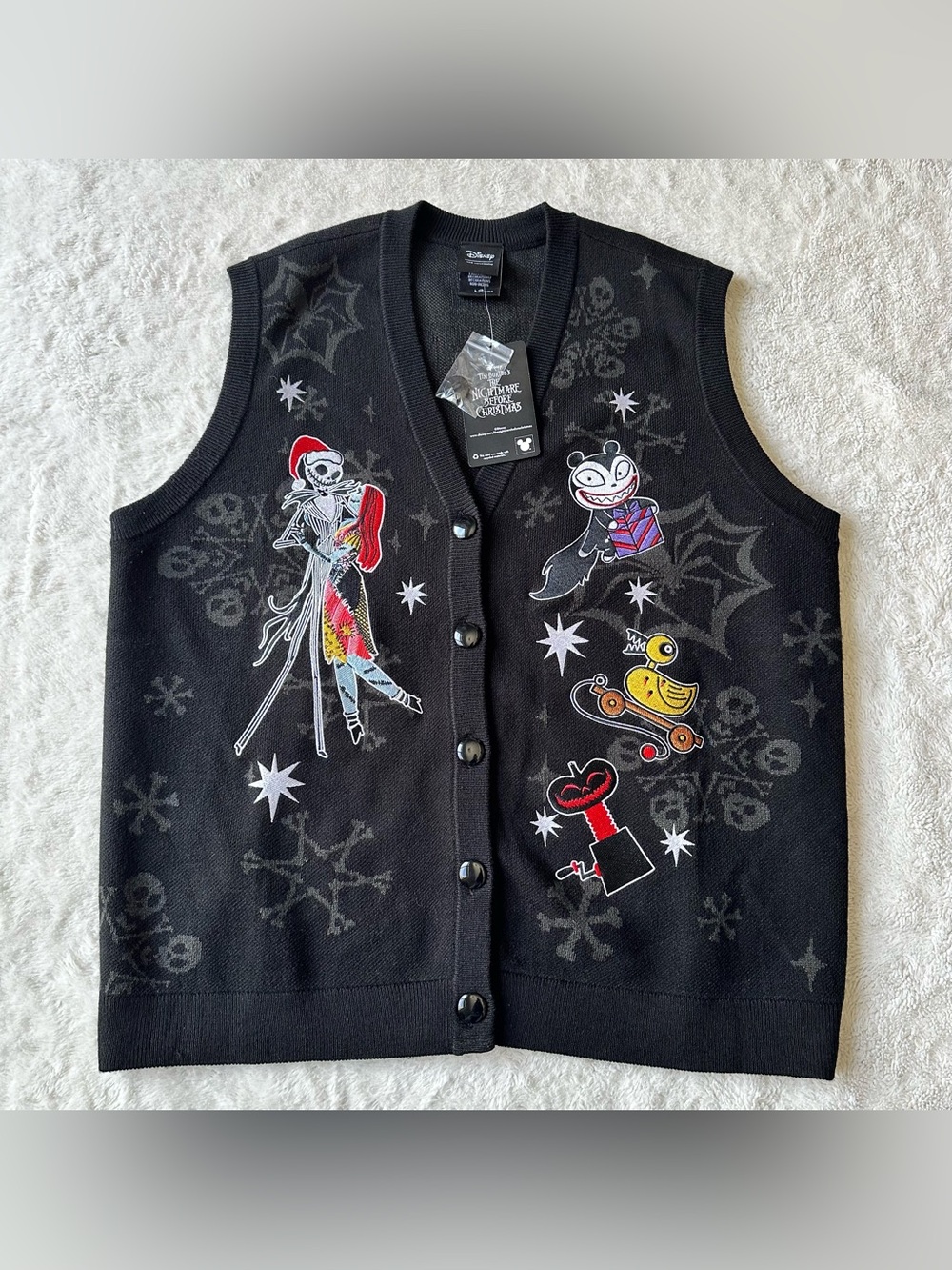 Her Universe The Nightmare Before Christmas Holiday Sweater Vest Disney sz L NWT